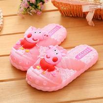 Support shoes flat heel indoor and outdoor childrens bathroom girls Baotou wild soft-soled slippers Childrens summer non-slip baotou