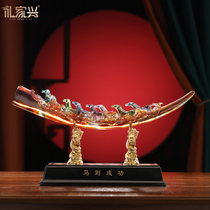 Glazed Eight Jun Horse Pendulum Pieces Office Genguan Wine Cabinet Living-room Adornment Horse to Success Business Custom Gift