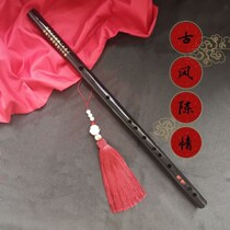 Beginner musical instrument Ancient style bamboo flute Bone ghost flute Black flute section horizontal flute TV same style war flute