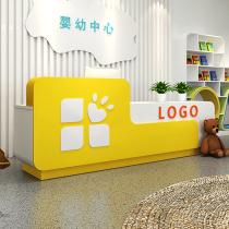 Kindergarten paint front desk early education center training organization reception desk cartoon children's fun art center bar