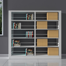 Steel bookshelf File rack Data rack Library bookshelf single and double-sided certificate document rack Display shelf dense cabinet