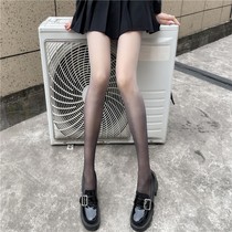 Gradient Color Stockings Ultra-thin Stockings Summer New Virtual Wind Black Fire Color Punching Socks Outside Wear One Socks