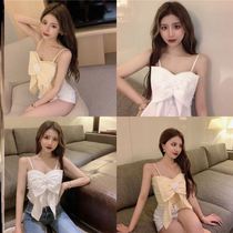 Bowknot sling 2021 Spring Summer New sexy short French niche blouse sleeveless inner wear