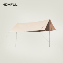 HOMFUL Haofeng outdoor camping cotton thick beach canopy pergola oversized anti-Heavy rain sunscreen multi-person shade