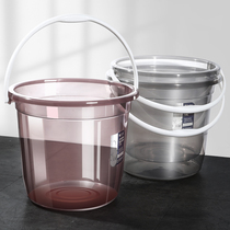 Transparent home Hand bucket Student Dormitory Thickened Plastic Bucket Large water storage bucket Bath Laundry Bucket bucket Bubble Feet