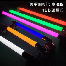 T8led long strip wall lamp super bright color 360 degree whole round tube wall window industrial wind decorative lamp