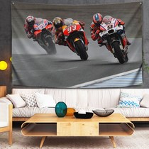 Locomotive Poster Wall Sticknet Red Ins Moto Personality Background Cloth Dorm Room Room Decorated Live Hanging