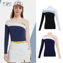 Long-sleeved T-shirt womens jersey high-elastic golf clothing slim spring and autumn moisture absorption quick-drying sunscreen turtleneck bottoming shirt