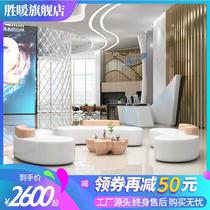 Customized shopping mall Meichen public rest bench outdoor landscape arc coffee table flower pot tea room glass fiber reinforced plastic leisure chair