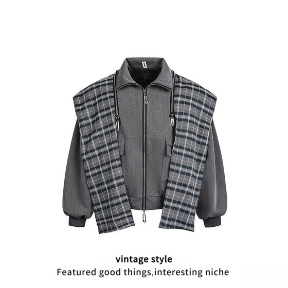 2025 autumn new American street trend removable vest jacket jacket retro plaid splicing sweatshirt trend
2025 autumn new American street trend removable vest jacket jacket retro plaid splicing sweatshirt trend