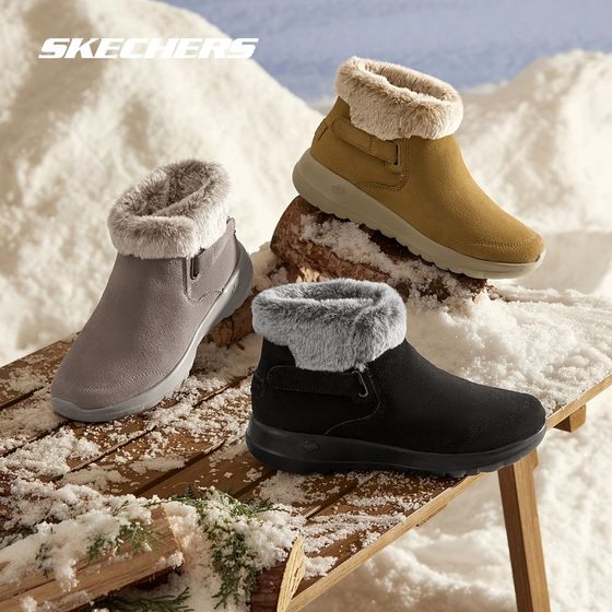 Skechers 정품 여성용 부츠 2024 Winter New Snow Boots Anti-Slip 따뜻한 하이 탑 신발 Skechers 정품 여성용 부츠 2024 Winter New Snow Boots Anti-Slip 따뜻한 하이 탑 신발
