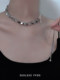 YYDS 콜드 섹스 에어 풀링 목걸이 여성 2025 새로운 고급 가벼운 고급 틈새 틈새 쇄골 체인 Choker YYDS 콜드 섹스 에어 풀링 목걸이 여성 2025 새로운 고급 가벼운 고급 틈새 틈새 쇄골 체인 Choker
