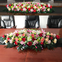 New simulation table flower silk flower silklounge conference room table air conditioning cabinet dining room front desk decoration fake flowers