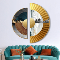 Home porch decorative painting corridor corridor modern simple living room dining room background wall semicircle abstract creative hanging painting