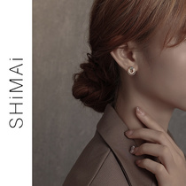 Geometric Circles Ear Spikes 2022 New Wave small crowddesign Ear Accessories Round Mori DELICATE SMALL PEARL EARRINGS