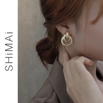 2021 NEW RETRO METAL EARRINGS Female Design Sense Earrings Cirque Cirque Cirque Design Sensation Niche Personality Earrings