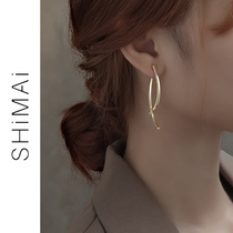 Cold Sexual Wind Earrings Small Crowddesign Sensation Superior Earrings Female Korea Temperament Brief Personality Irregular Golden Earrings