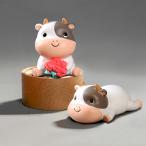 Car ornaments creative cartoon personality Cute Year of the Ox doll center console beautiful car car decorations female