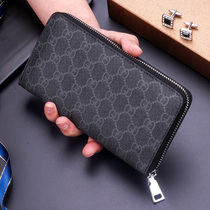 Wallet mens length handbags mens hands with bag small numbers Multi-clamping zero-wallet large-capacity mobile phone bag zipped men s