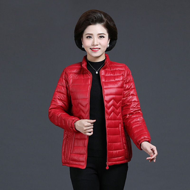 2020冬季新款中老年外套女士棉衣妈妈装短款羽绒棉服棉袄冬装轻薄