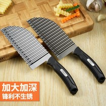 Sharp Emperors Wave Knife Wolf tooth Potato Knife stainless steel Cut Potato Knife Fries Knife Cut cut with flower-style Potato Knife