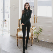 Black jeans childrens high waist thin wild 2020 spring and autumn new Korean version of tight nine-point pencil pants