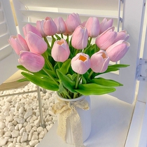 Dry Flower Bouquet Packaging Send People Ins Tulip Emulation Flowers High-end Living-room Fake Flowers Furnishing Floral Decoration Dining Table