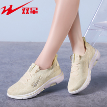 Twin Star Sneakers Women Shoes Summer Breathable Mesh Shoes Flying Weave Breathable Light Old Daddy Shoes Ins Casual Running Shoes