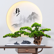 Large simulation welcome pine bonsai new Chinese fake tree green porch Hall Hall Home Hotel Villa decorations ornaments