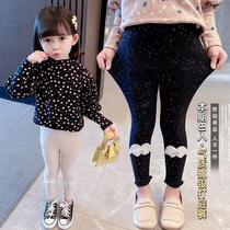 Girl Beats Bottom Pants Fall Outside Wearing Thin Section 2021 New Children Casual Pants Foreign Air Pants Baby Elastic Long Pants