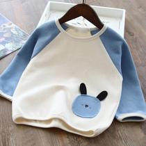 Children long sleeve T-shirt 2021 Spring autumn new Korean version of male and female childrens autumn clothes foreign air baby pure cotton loose beating undershirt