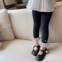 Girls bottom pants 2021 childrens clothing new childrens baby foreign air pants little girl spring thin and casual pants tide