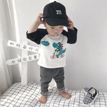 Child long sleeve T-shirt baby pure cotton blouse 2021 boy girl long sleeve 1-6 years old Children beating undershirt