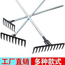 Iron rake rake farm tool nine teeth grass artifact grass artifact tool rubbed pine earth grass grass stainless steel