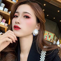 Earrings large fashion temperament exaggerated large pearl female net celebrity personality light luxury earrings 2021 new trendy earrings