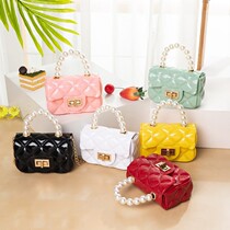 Girls bags 2021 new net red small satchel fashion Western style childrens coin purse princess bag Korean version of the tide