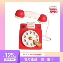 Le Toy Van role plays wooden toy retro telephone children have been home simulated toys
