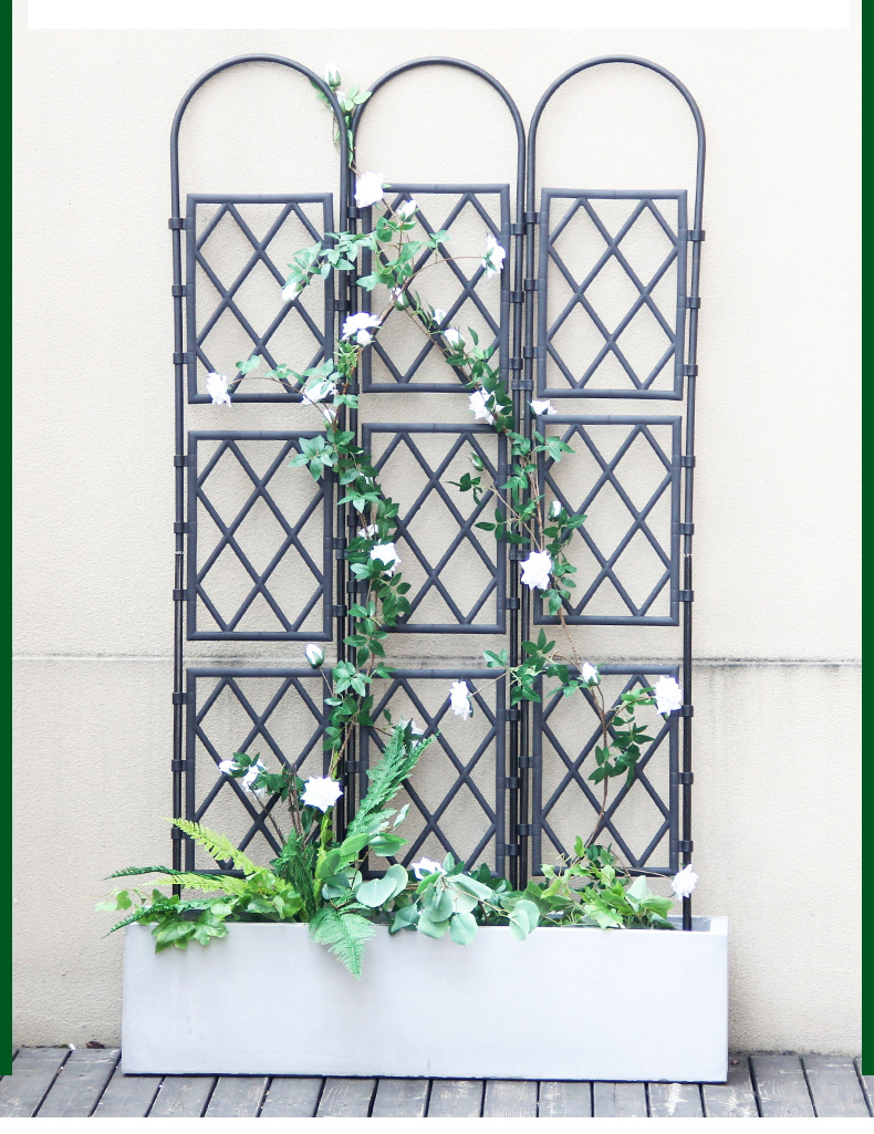 月季爬藤架网格花架庭院花架蔷薇藤本园艺支架户外花墙架攀爬架子
