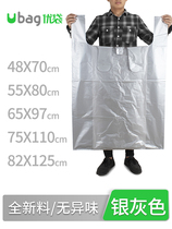 Plastic portable padded dustproof large silver gray clothing storage bag bag vest bag