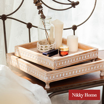 Your livable retro wood trays Living room Bedrooms Minjuku Nordic incense Decorative Tea Table Bohemian Pendulum