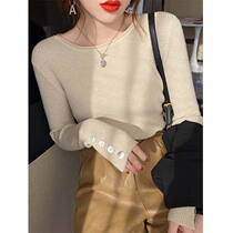 Round neck knitwear womens autumn and winter spring match Korean Joker sweater base shirt loose fashion foreign style long sleeve top