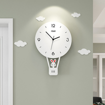 Children cartoon clock creative fashion home wall clock living room bedroom simple hanging wall art atmospheric silent clock