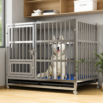 Stainless Steel Dog Cage Sub Medium Dog Large Dog Interior With Toilet Separation Fence Pet Cage Pooch Kennel Kennel