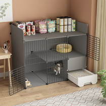 Cat Cage Home With Toilet Integrated Cat House Cat Litter Basin Super Free Space Indoor Kitty Villa Cat Cowl Cabinet