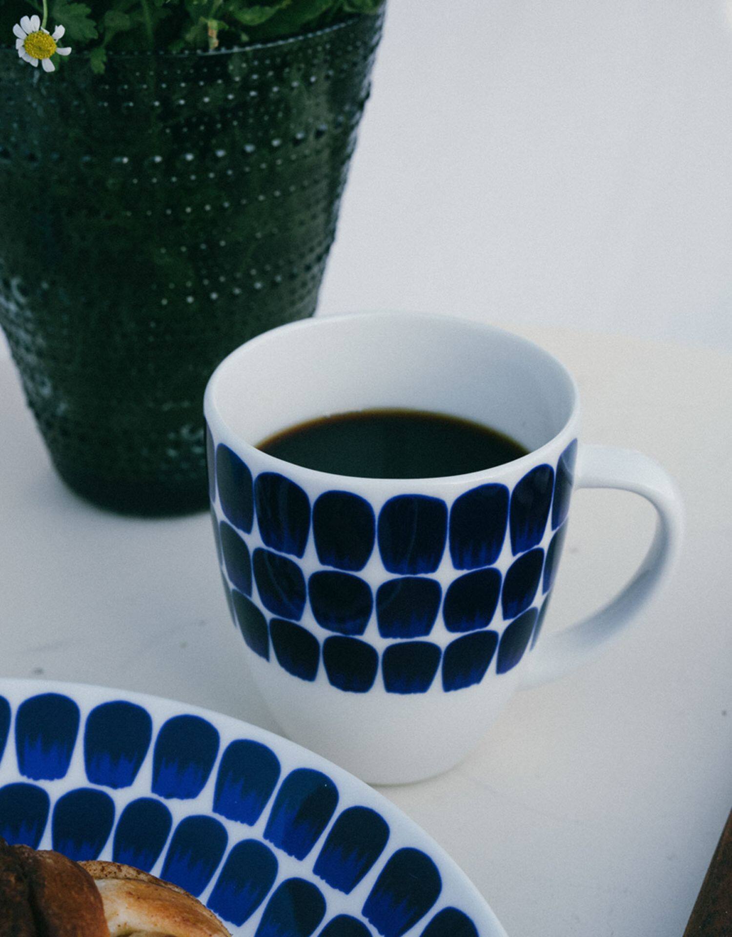 芬兰arabia杯24h小时复古红蓝餐具马克咖啡杯碗盘北欧中古进口