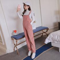 Pregnant woman back with pants suit Spring autumn 2021 New fashion Comfortable Outdoor Korean version Chauma Late Light Core Suede