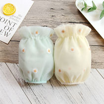 Sleeve woman autumn and winter Korean version of small daisy embroidery lace sleeves double layer anti-fouling office student sleeve head white