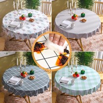 European-style water table cloth cover cloth Net red waterproof oil-proof and anti-scalding table cloth high-end thickened round table cloth hotel