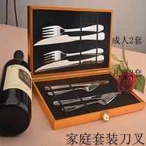 Steak cut special knife and fork family suit thickens western tableware set stainless steel cut and fork combined 12 sets