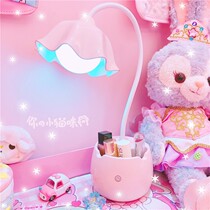 Table lamp Learning special cute teenage girl bedroom ins net red desktop girl house princess windy eye dreamy students